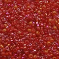 Mixed red glass seed beads for DIY jewelry with transparent and matte finishes - 43# 7 Colors Mixed Seed Beads / 3mm (30g/Pack Approx 1000 Pieces) / Red Series