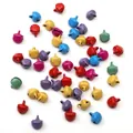 Bunte Eisen-Glocken für DIY Handwerk, vibrierende Mehrfarben Metallanhänger für Schmuck - Ca. 8mm (200 Stück/Packung) / Mehrfarbig