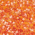 Orange and pink mixed glass seed beads for DIY jewelry making and handmade necklaces - 40# 5 Colors Mixed Seed Beads / 3mm (30g/Pack Approx 1000 Pieces) / Orange Red Series