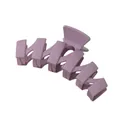 Close-up of a matte lavender wave hair claw clip featuring a crisscross tooth design - Tan