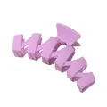 Macro detail of large matte lavender wave hair claw clip with strong metal spring - Pink