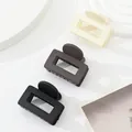 3-piece set of matte small hair claws in black, brown and beige for women and girls - Black Dark Coffee Milky White Mix (099F)