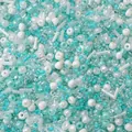DIY glass seed bead mix featuring pearl white, clear blue and turquoise colors - 2# Sea Foam Jade / 20g/Pack (Mixed Seed and Bugle Beads) / Light Blue/White
