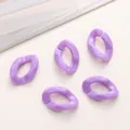 DIY μωβ κυματιστοί ακρυλικοί κρίκοι για κοσμήματα και αξεσουάρ τσάντας - Οβάλ ανοιχτός κρίκος (12#)
