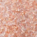 Pink glass beads set with round and tube shapes for DIY jewelry making and necklaces - 3# Amber Molten Gold / 20g/Pack (Mixed Seed and Bugle Beads) / Light Orange