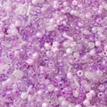 Mixed purple glass beads set including round and tube shapes for DIY jewelry making - 6# Purple Mist Snow / 20g/Pack (Mixed Seed and Bugle Beads) / Light Purple White