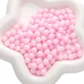 Cuentas rosadas perladas en una bandeja de estrella para proyectos de artesanía DIY - Sin Agujero / 8mm (30g/Aprox. 100 Piezas/Paquete) / Rosa