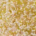 DIY glass seed and bugle beads in cream and yellow-green mix for handmade jewelry - 8# Solar Flare Veil / 20g/Pack (Mixed Seed and Bugle Beads) / Golden Transparent