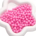 Cuentas rosas de plástico de 1,8-8mm para manualidades y relleno en bandeja de estrella - Sin Agujero / 8mm (30g/Aprox. 100 Piezas/Paquete) / Rosa rojo