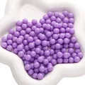 Cuentas de plástico violeta pastel de 1,8-8mm para manualidades y relleno de cajas - Sin Agujero / 8mm (30g/Aprox. 100 Piezas/Paquete) / Púrpura profundo