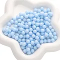Cuentas redondas azul claro de plástico de 1,8-8mm para relleno de cajas de DIY - Sin Agujero / 8mm (30g/Aprox. 100 Piezas/Paquete) / Azul