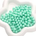 Cuentas de plástico verde menta de 1,8-8mm para manualidades DIY y relleno - Sin Agujero / 8mm (30g/Aprox. 100 Piezas/Paquete) / Verde