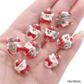 Handmade DIY Santa Claus alloy charms 14x16mm for Christmas jewelry making - Santa Bead (#38) / 1 Piece (14x16mm)