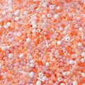 Mixed peach and orange glass beads set for DIY jewelry making and handicraft - 22# Persimmon Frost Sugar / 20g/Pack (Mixed Seed and Bugle Beads) / Orange White