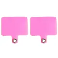 Pink DIY phone case lanyard tether tabs with metal rings for drop protection - Deep Pink