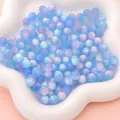 8mm cat eye resin beads in light blue and purple gradient for DIY jewelry making - 10 Pieces Pack / Blue