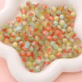 8mm resin cat eye beads with orange and green gradient for DIY jewelry making - Yellow Red