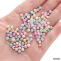 Perline tonde color macaron da 4mm per gioielli e braccialetti fai da te - Stile Perlina Rotonda / 4mm (10 Pezzi) / Colori Misti Casuali