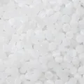 Polierte durchscheinende weiße Glasperlen für DIY-Schmuck und Perlenarbeiten - 10g Packung (Ca. 150 Perlen) / 4mm Glitzerweiß
