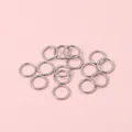 Anneaux de jonction ouverts en acier inoxydable argenté pour la fabrication de bijoux DIY - 1.0x8mm (200 Pièces/Paquet) / Argent