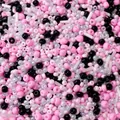 Pink and silver mixed glass seed beads for DIY jewelry and handmade bracelets - 27# Sweet Cool Girl / 20g/Pack (Mixed Seed and Bugle Beads) / Black and Pink