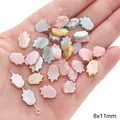 Hamsa-vormige schelpkralen in gemengde macaronkleuren voor DIY sieraden 8x11mm - Hamsa Hand Stijl / 8x11mm (10 stuks/verpakking) / Willekeurig Gemengde Kleuren