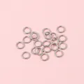Silberne offene Biegeringe aus Edelstahl für DIY-Schmuckherstellung und Zubehör - 0.8x5mm (200 Stück/Packung) / Silber