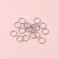 Silberne Edelstahl-Biegeringe offen für DIY-Schmuckherstellung und Armbandmontage - 0.8x7mm (200 Stück/Packung) / Silber
