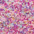 Mixed pastel 2-4mm glass seed beads in pink purple and yellow for DIY jewelry - 33# Bright Series Seed Beads / 2mm (10g/Pack Approx 700pcs) / Vivid Multicolor Mixed