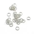 Silver 925 open jump rings for DIY jewelry making and connecting beads and charms - 0.5x4mm Single Loop / 6 Pcs/Pack