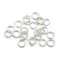 925 sterling silver open jump rings for DIY jewelry making with polished finish - 0.6x5mm Single Loop / 6 Pcs/Pack