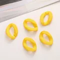DIY ακρυλικοί κρίκοι αλυσίδας σε κίτρινο ματ για κατασκευή τσαντών και κοσμημάτων - Οβάλ ανοιχτός κρίκος (50#)