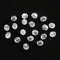 Perline di acrilico trasparente sfaccettate per gioielli fai da te fatti a mano - 10mm (Foro circa 2mm, 50 pezzi) / Bianco