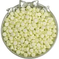 Perle in acrilico beige opaco 4x7mm per la creazione di bracciali e collane fai da te - 50 Pezzi/Confezione / Beige