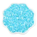 Light blue matte glass cylinder seed beads for DIY jewelry making in a white bowl - 2.5mm, Hole approx 1mm, 450g/Pack, Approx 33000 Pieces / Aqua Blue
