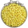 Perline piatte e tonde in acrilico giallo opaco 4x7mm per gioielli DIY e bracciali - 50 Pezzi/Confezione / Giallo
