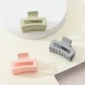 3-piece set of small matte claw clips in sage green, grey, and coral pink for women - Sage Green Gray Coral Pink Mix (236C)