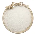 Perles de rocaille blanches pour bijoux DIY présentées dans un plateau vintage décoratif - Blanc Jade Crémeux