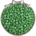 Perline piatte rotonde acriliche verde menta opaco 4x7mm per creazione di gioielli DIY - 50 Pezzi/Confezione / Verde