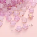 Pink and purple gradient star acrylic beads with gold foil flakes for DIY jewelry making - Five-Pointed Star (BSD826) / 10x9mm (10g/Pack, Approx. 50 Pieces) / Invading Purple (Purple Gradient)