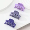 3-piece mini matte hair claws in gradient purple shades for girls and women - Light Purple Medium Purple Dark Purple Mix (223J)