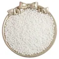 Perles de rocaille blanches mates 2mm pour bijoux DIY dans un plateau en métal - Blanc Givré Minéral