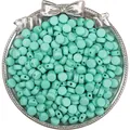 Perline tonde piatte in acrilico opaco verde menta 4x7mm per gioielli DIY - 50 Pezzi/Confezione / Azzurro
