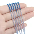 Faceted gradient blue crystal glass beads for DIY jewelry making and handmade bracelets - 2mm (37cm/Strand, Approx. 195 Beads) / Blue