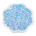 Blue and purple cat eye glass beads for DIY jewelry making in flower ceramic dish - 2.5mm, Hole approx 1mm, 450g/Pack, Approx 33000 Pieces / Light Blue Mix