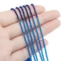 Perline di cristallo sfaccettate 2-3mm blu sfumato per gioielli fai da te e hobby - 2mm (37cm/Filo, circa 195 perle) / Blu scuro