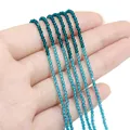 Perline di cristallo sfaccettate sfumate blu per gioielli fai da te e bracciali - 2mm (37cm/Filo, circa 195 perle) / Blu Pavone