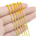 Perline in cristallo sfaccettato giallo sfumato da 2-3mm per gioielli fai da te - 2mm (37cm/Filo, circa 195 perle) / Giallo