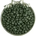 Perline tonde piatte acriliche verde oliva opaco per creazione gioielli fai da te - 50 Pezzi/Confezione / Verde Militare