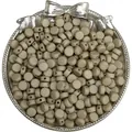 Perline acriliche beige opache 4x7mm tonde piatte con doppio foro per gioielli fai-da-te - 50 Pezzi/Confezione / Caffè Chiaro